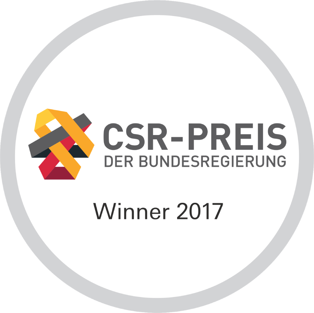 <strong>Vítěz ceny CSR</strong> udělované německou&nbsp;spolkovou vládou, 2017