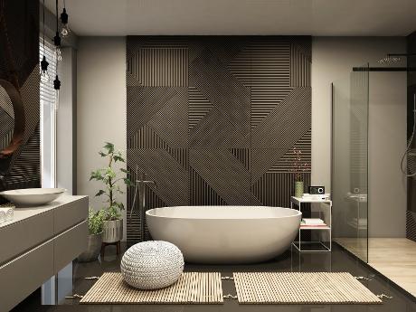 Inspirace moderních koupelen v japandi stylu