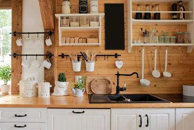 dřevěná retro kuchyň